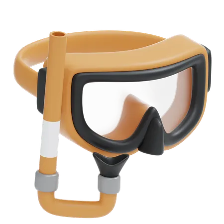 Snorkel y máscara de buceo  3D Icon