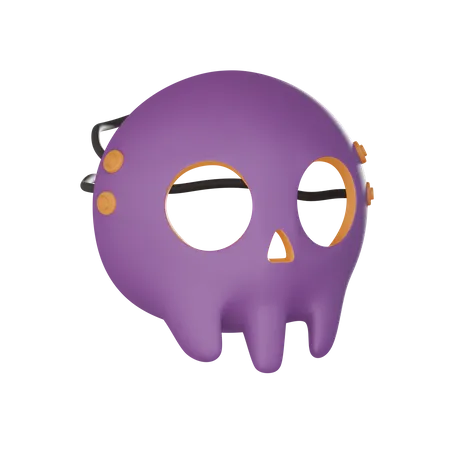 Ilustracion Del Icono De Mascara De Calavera De Halloween 3 D 3D Icon