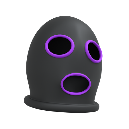 Máscara del crimen  3D Illustration