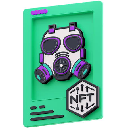 Máscara de gás nft  3D Icon