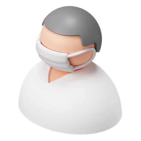 Máscara de guerra de homem  3D Icon