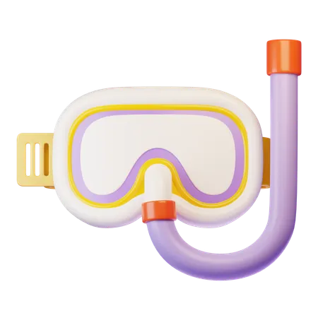 Máscara de snorkel  3D Icon