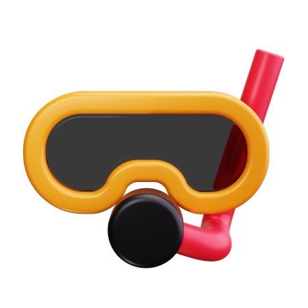 Máscara de snorkel  3D Icon