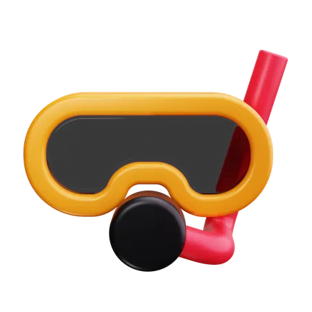 Máscara de snorkel  3D Icon