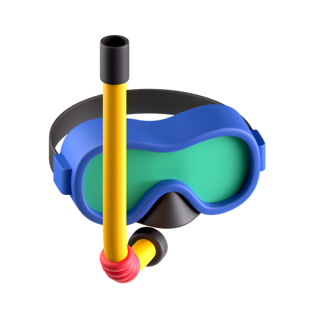 Máscara de snorkel  3D Icon