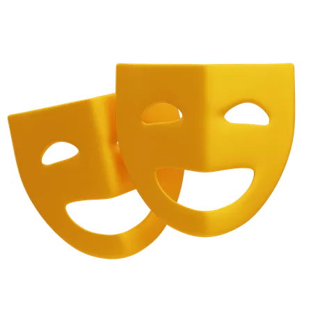 Máscara de teatro  3D Icon