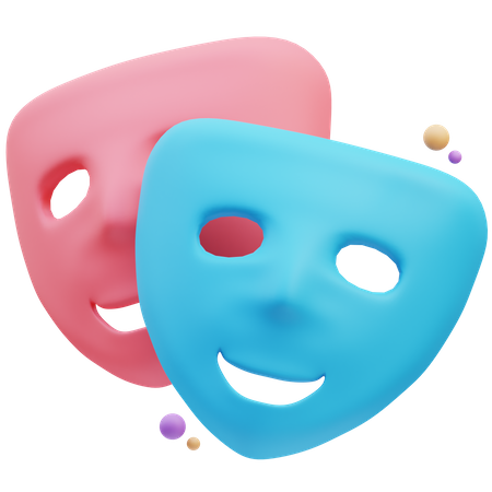 Máscara de teatro  3D Icon