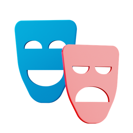 Máscara de teatro  3D Icon