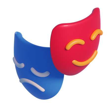Máscara de teatro  3D Icon