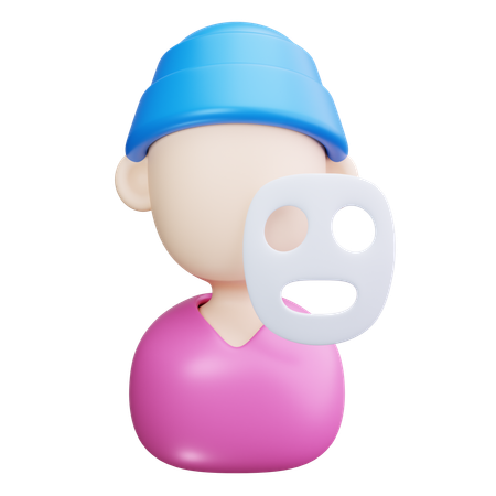 Máscara facial  3D Icon