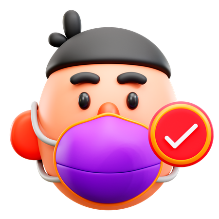 Máscara facial  3D Icon