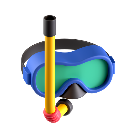 Máscara de snorkel  3D Icon