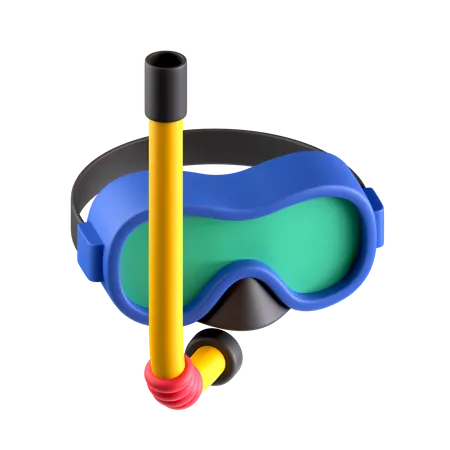 Máscara de snorkel  3D Icon