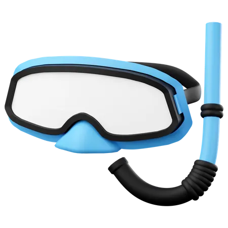 Máscara de snorkel  3D Icon