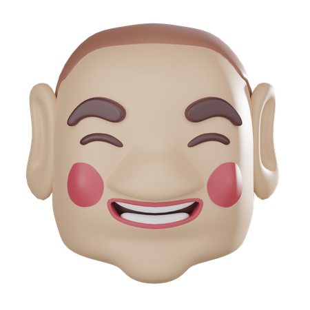 Máscara sonriente china  3D Icon