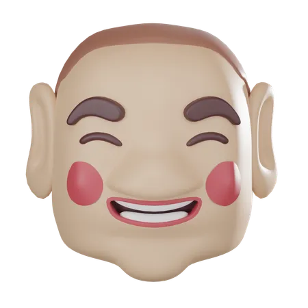 Máscara sonriente china  3D Icon