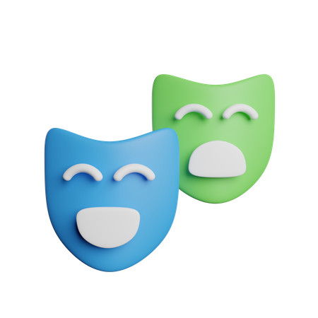 Máscaras de teatro  3D Icon