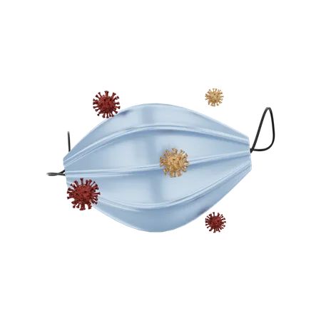 Mascarilla de coronavirus  3D Illustration