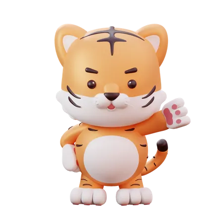 Tigre mascota del año nuevo chino  3D Illustration