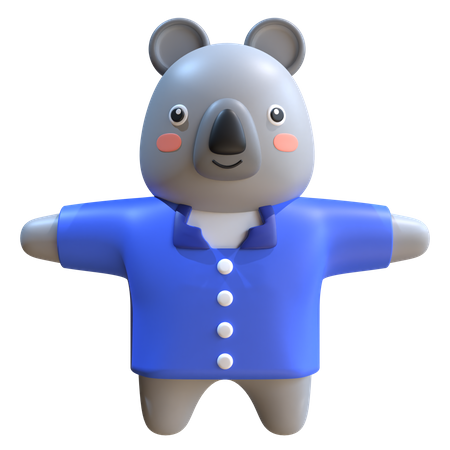 Mascota koala  3D Illustration