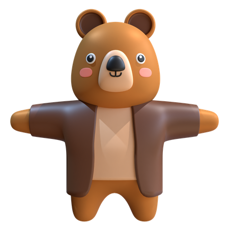 Mascota del oso  3D Illustration