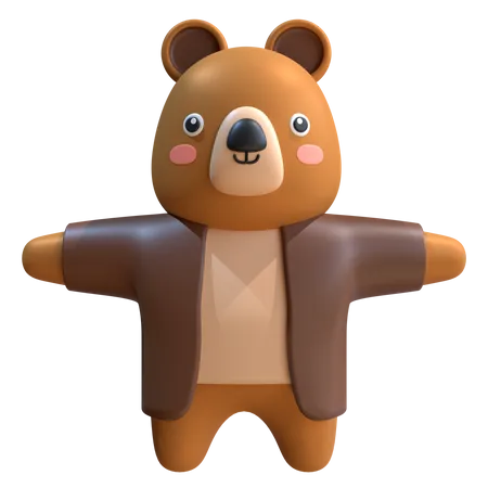 Mascota del oso  3D Illustration