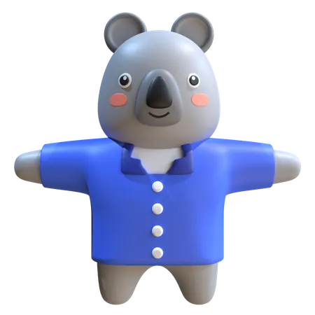Mascotte de koala  3D Illustration