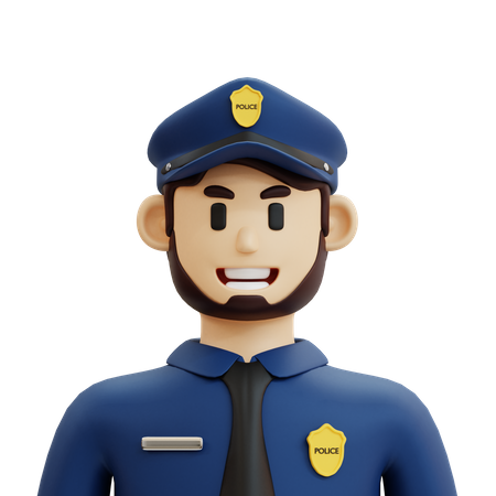Policial masculino  3D Icon