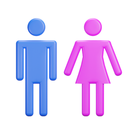 Hombre y mujer  3D Icon