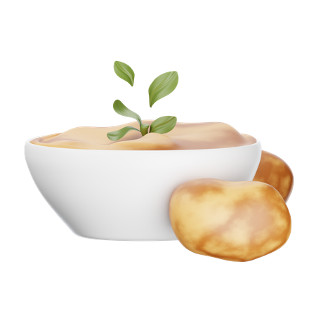 Mashed Potatos  3D Icon