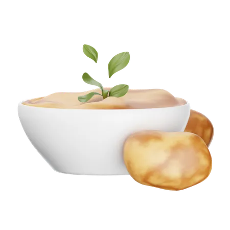 Mashed Potatos  3D Icon