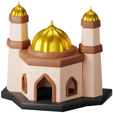 Islamic Masjid 3 D Icon 3D Icon