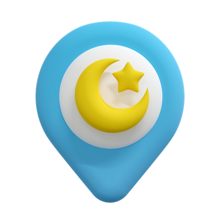Masjid Location Pin  3D Icon