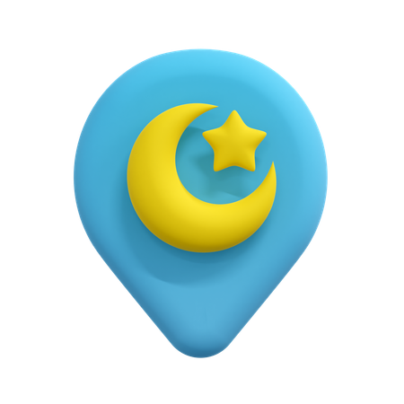 Masjid Location Pin  3D Icon