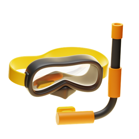 Mask And Snorkel  3D Icon