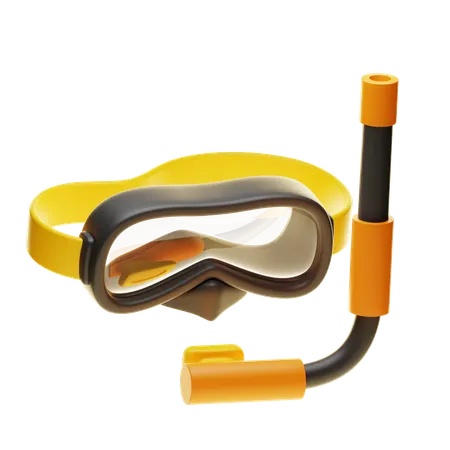 Mask And Snorkel  3D Icon