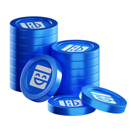 Mask Coin Stacks  3D Icon