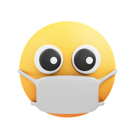Mask Face Emoji  3D Icon