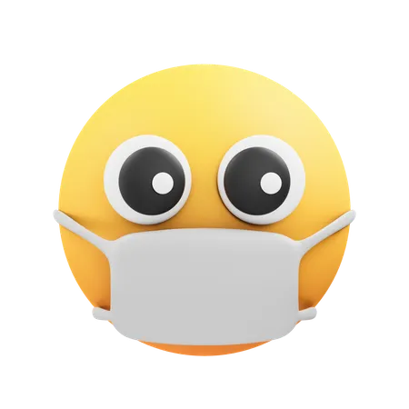 Mask Face Emoji  3D Icon