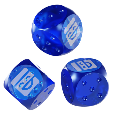 Mask Glass Dice Crypto  3D Icon