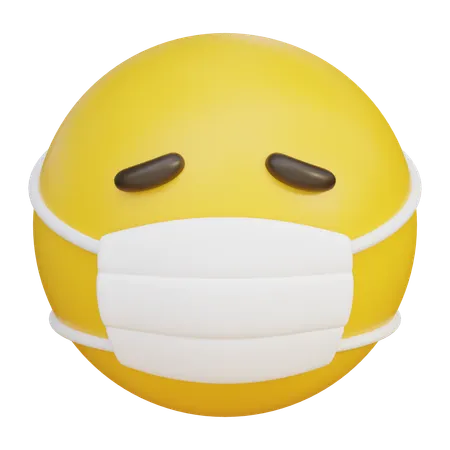 Masked Face Emoji  3D Icon