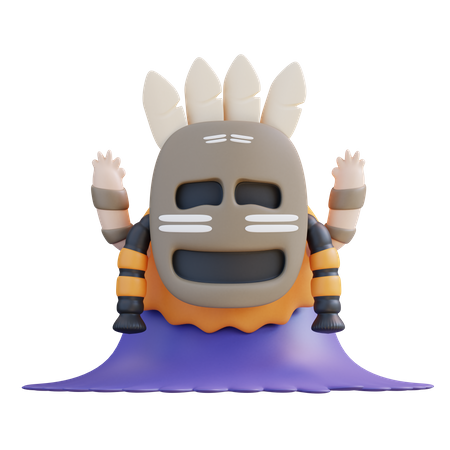 Masked Wizard  3D Icon