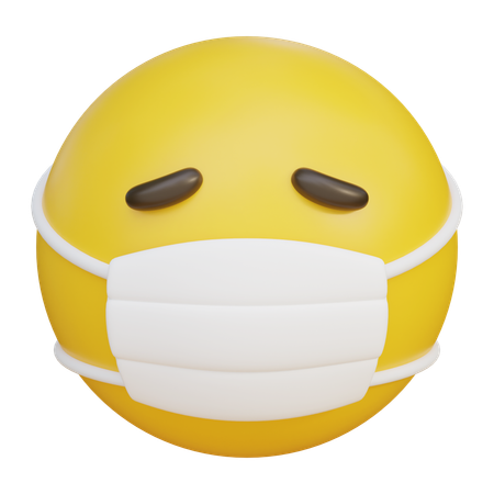 Maskiertes Gesicht Emoji  3D Icon