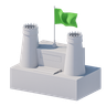 fortress emoji 3d