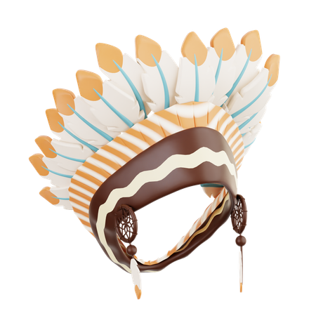 Masque de bonnet de guerre  3D Icon
