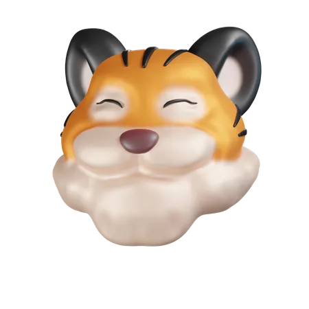 Masque de visage de tigre  3D Illustration