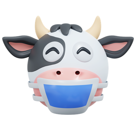 Vache portant un masque  3D Icon