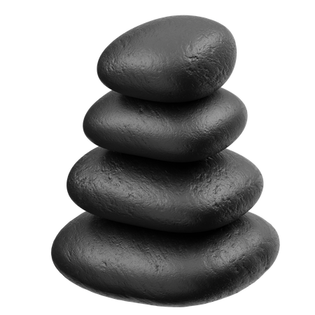 Massage aux pierres chaudes  3D Icon