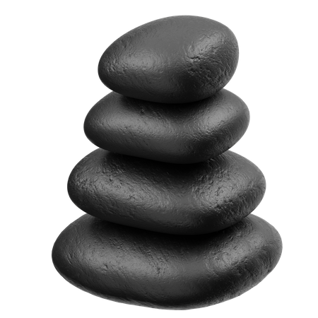 Massagem com pedras quentes  3D Icon