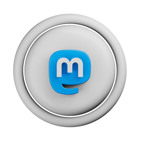 Mastodon Logo  3D Icon